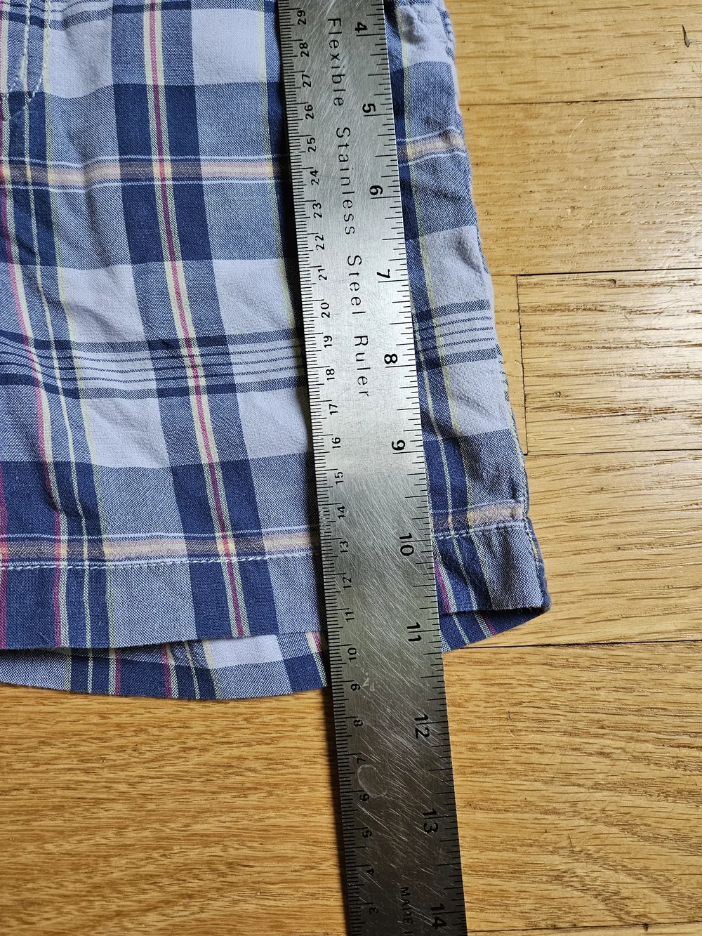 Ralph Lauren Blue Plaid Button-Front Shorts